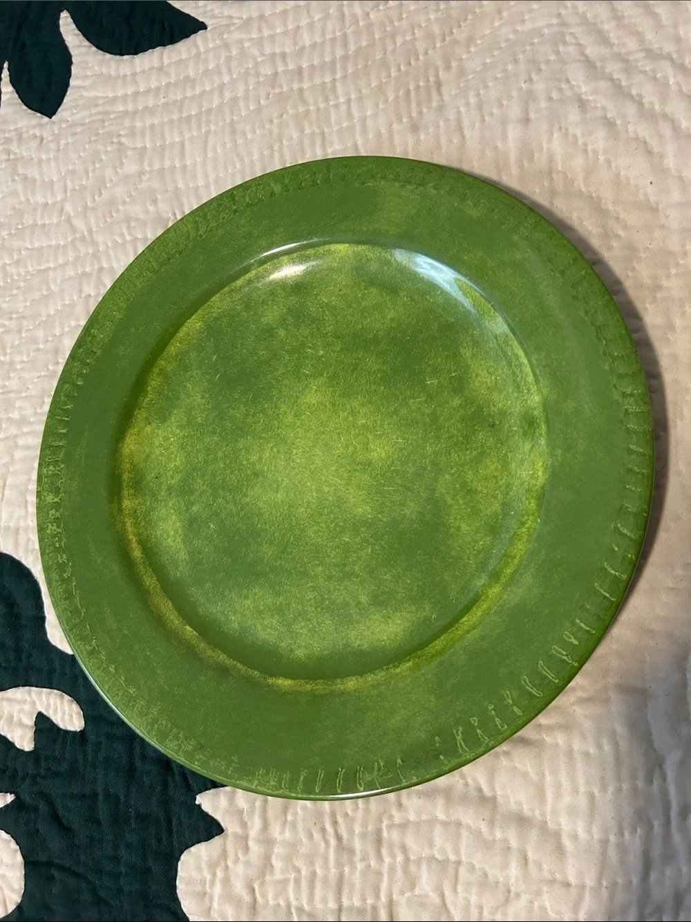 Green avocado 🥑 melamine plates Set Of 3
